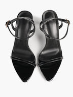 Patent Leather Two-Strap Heeled Sandals Stilettos Casual Party Graduation