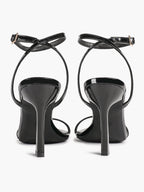 Patent Leather Two-Strap Heeled Sandals Stilettos Casual Party Graduation