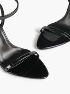 Patent Leather Two-Strap Heeled Sandals Stilettos Casual Party Graduation