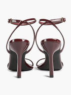 Patent Leather Two-Strap Heeled Sandals Stilettos Casual Party Graduation