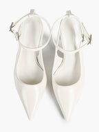 Pointed Toe Ankle Strap Pumps Adjustable Buckle Stiletto Heels Elegant Shoes Office Party