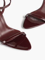 Patent Leather Two-Strap Heeled Sandals Stilettos Casual Party Graduation