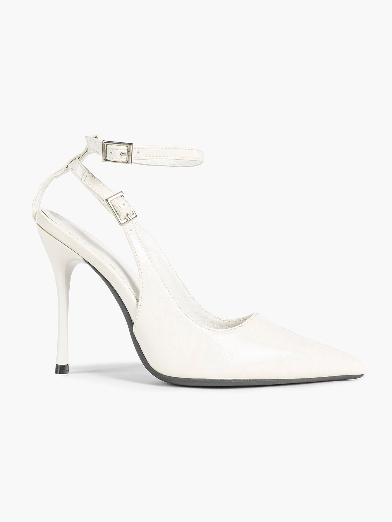 Pointed Toe Ankle Strap Pumps Adjustable Buckle Stiletto Heels Elegant Shoes Office Party