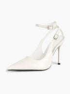 Pointed Toe Ankle Strap Pumps Adjustable Buckle Stiletto Heels Elegant Shoes Office Party