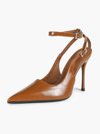 Pointed Toe Ankle Strap Pumps Adjustable Buckle Stiletto Heels Elegant Shoes Office Party