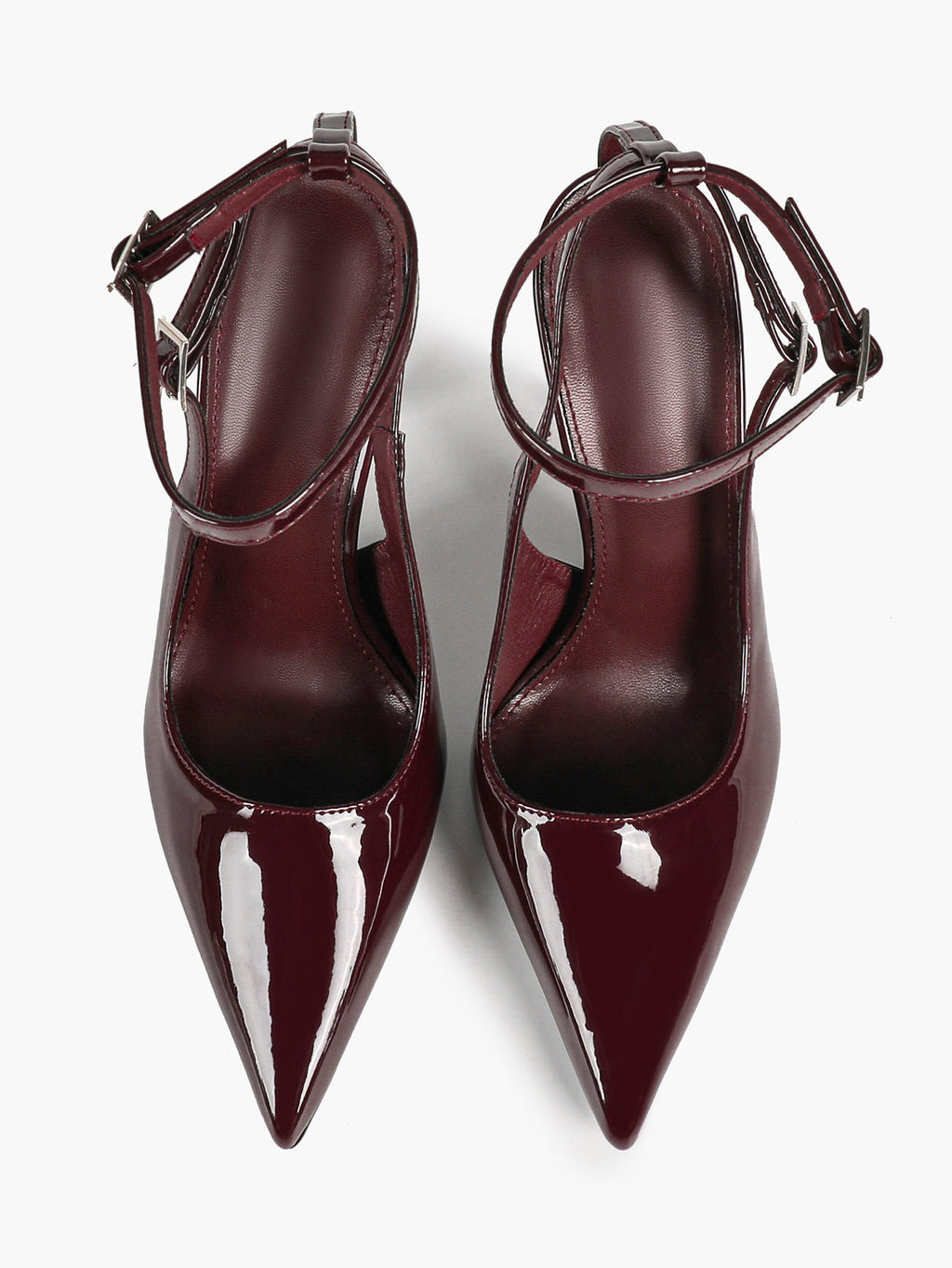 Pointed Toe Ankle Strap Pumps Adjustable Buckle Stiletto Heels Elegant Shoes Office Party