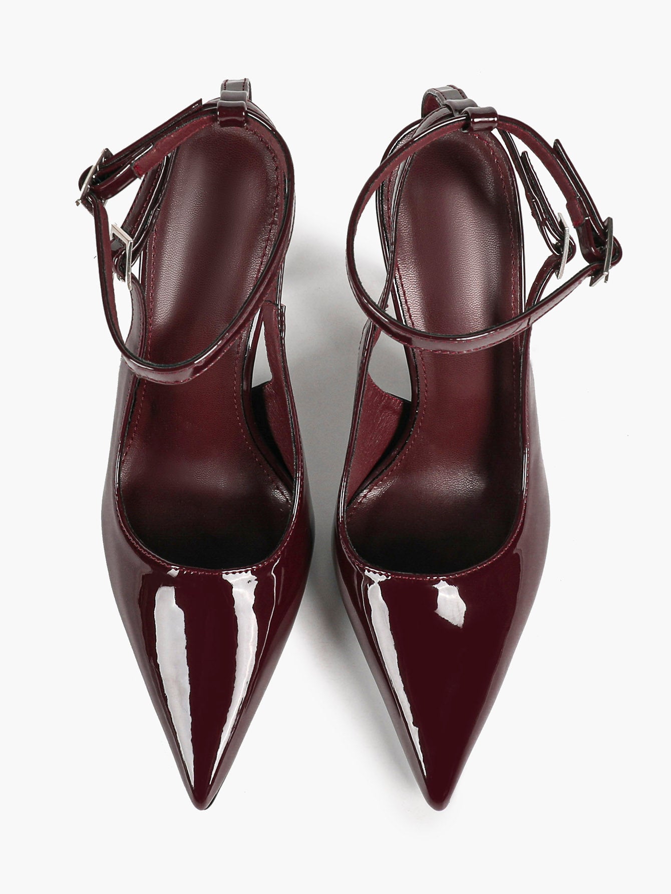 Pointed Toe Ankle Strap Pumps Adjustable Buckle Stiletto Heels Elegant Shoes Office Party