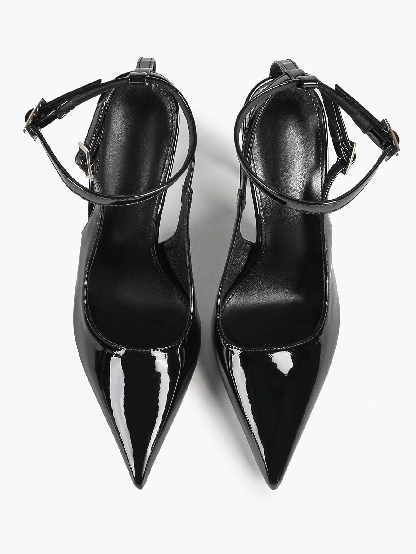 Pointed Toe Ankle Strap Pumps Adjustable Buckle Stiletto Heels Elegant Shoes Office Party