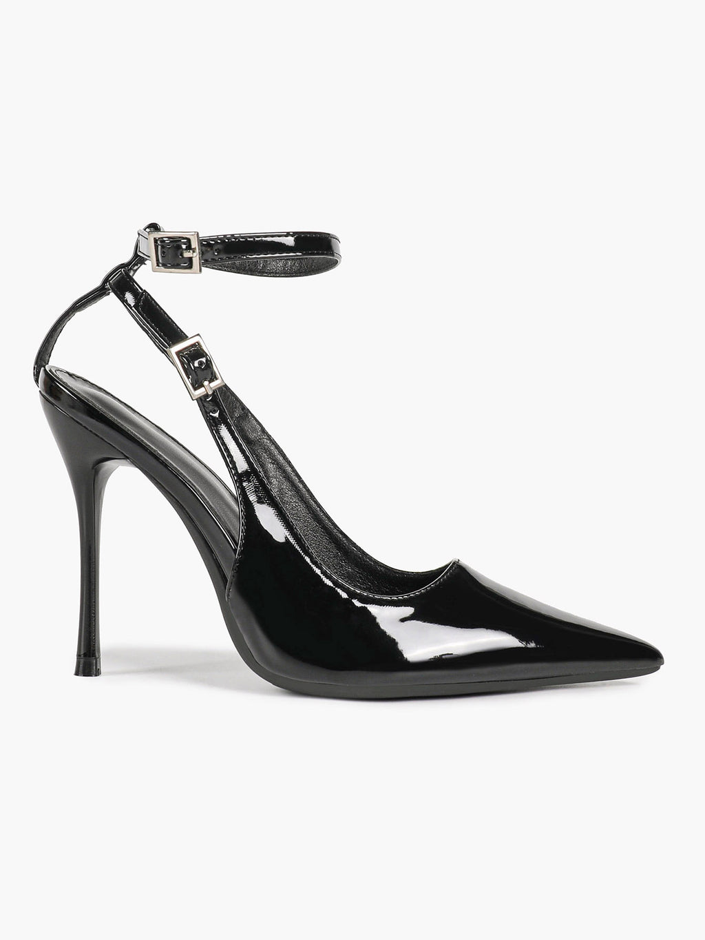 Pointed Toe Ankle Strap Pumps Adjustable Buckle Stiletto Heels Elegant Shoes Office Party