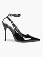 Pointed Toe Ankle Strap Pumps Adjustable Buckle Stiletto Heels Elegant Shoes Office Party
