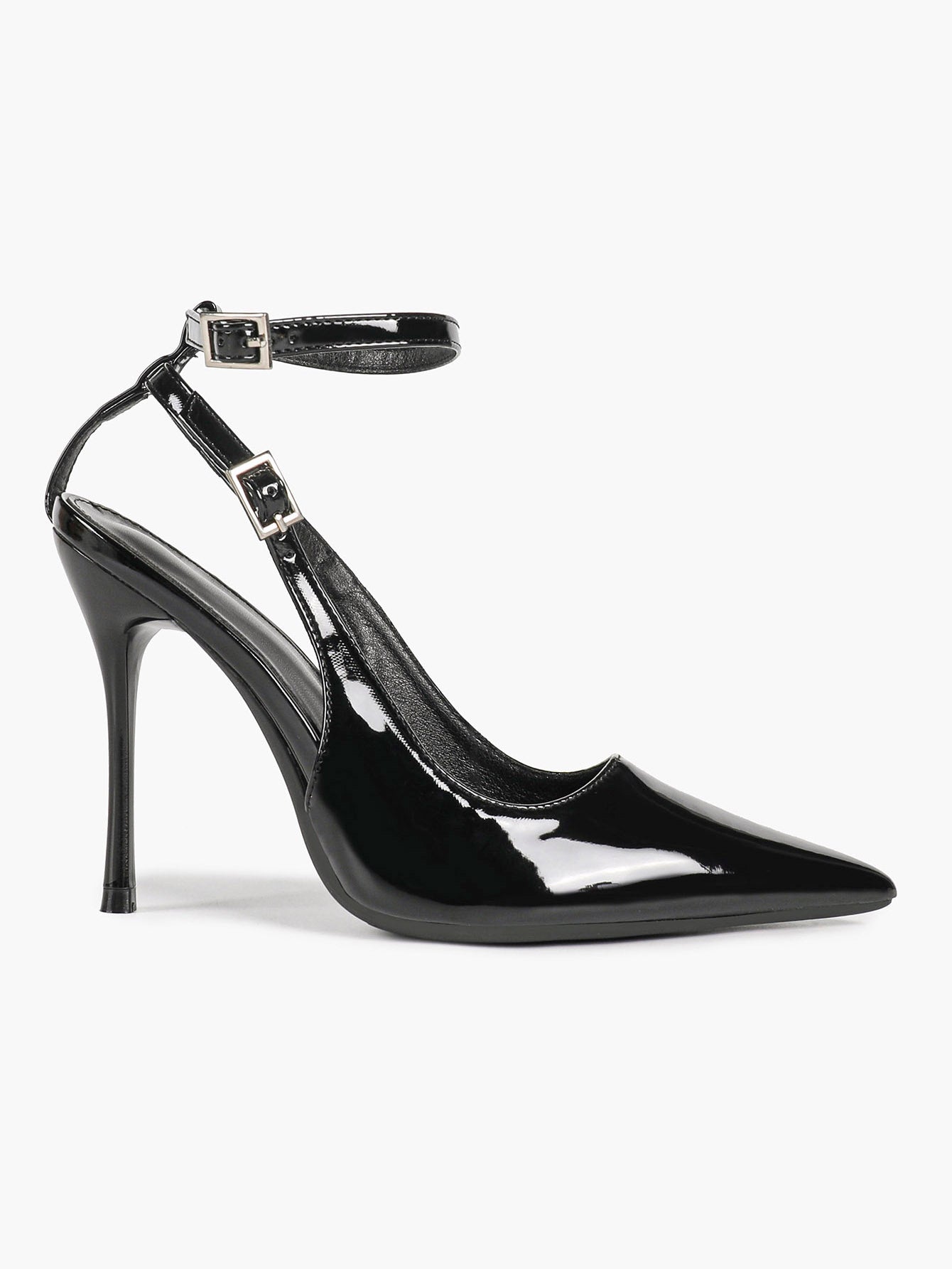 Pointed Toe Ankle Strap Pumps Adjustable Buckle Stiletto Heels Elegant Shoes Office Party