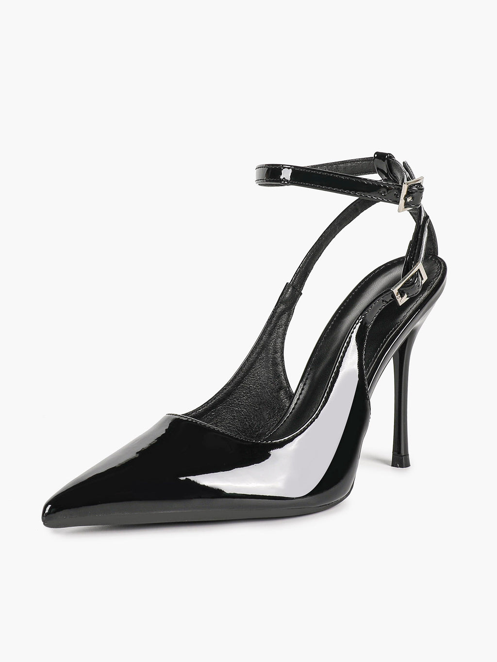 Pointed Toe Ankle Strap Pumps Adjustable Buckle Stiletto Heels Elegant Shoes Office Party