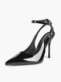 Pointed Toe Ankle Strap Pumps Adjustable Buckle Stiletto Heels Elegant Shoes Office Party