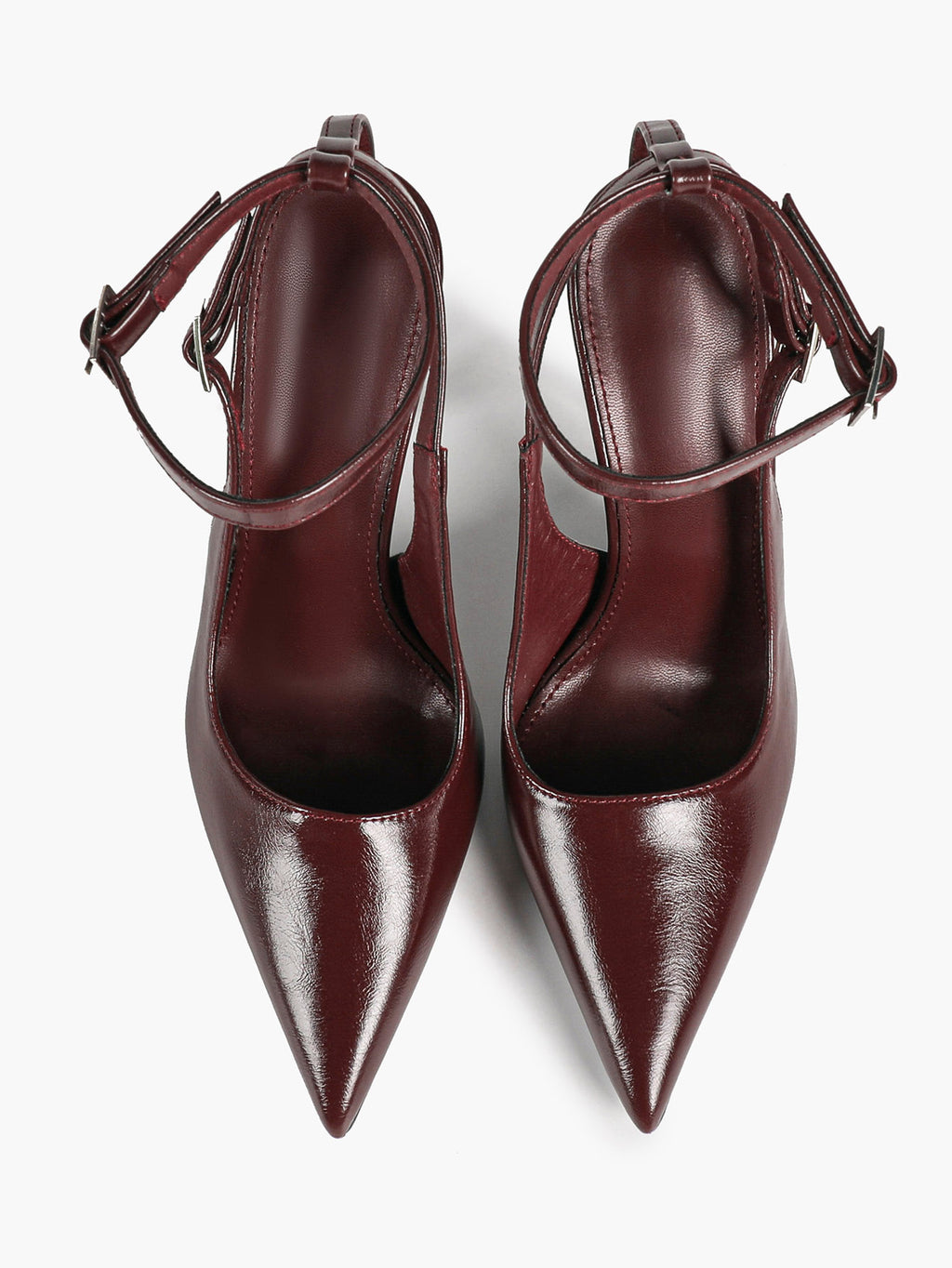 Pointed Toe Ankle Strap Pumps Adjustable Buckle Stiletto Heels Elegant Shoes Office Party