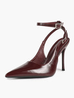 Pointed Toe Ankle Strap Pumps Adjustable Buckle Stiletto Heels Elegant Shoes Office Party