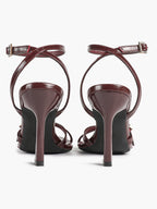 Women's Rhinestone Buckle Heeled Sandals Pointed Toe Ankle Strap Block Heels Night Out Party