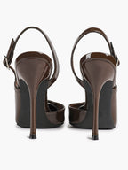 Pointed Toe PVC Cutout Slingback Heels Modern Stilettos Bridal Office Pumps
