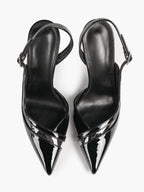Pointed Toe PVC Cutout Slingback Heels Modern Stilettos Bridal Office Pumps