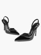 Pointed Toe PVC Cutout Slingback Heels Modern Stilettos Bridal Office Pumps