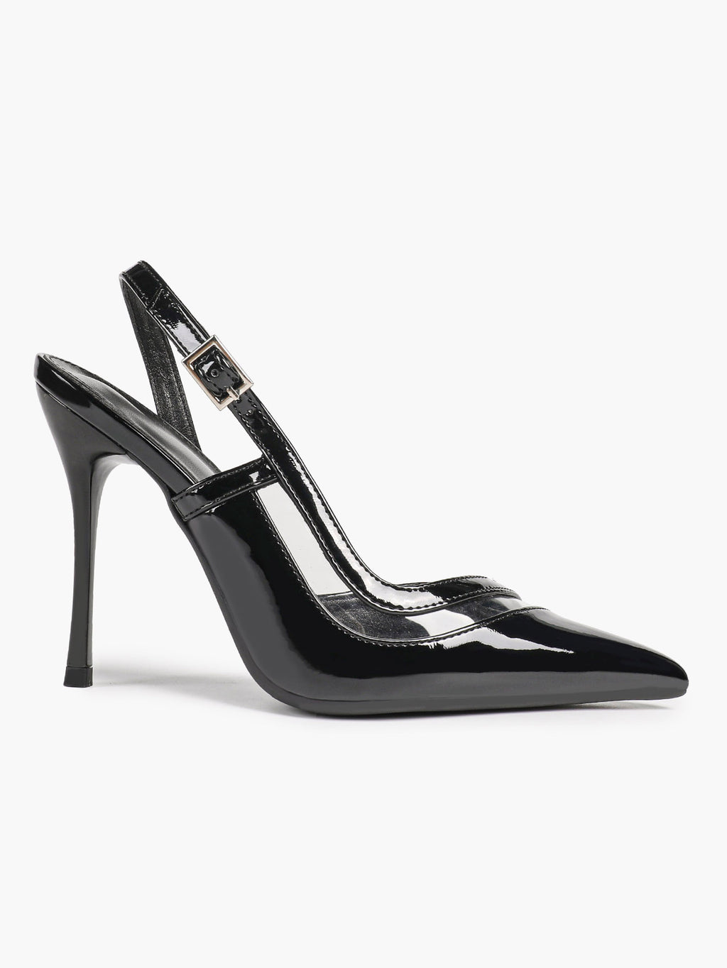 Pointed Toe PVC Cutout Slingback Heels Modern Stilettos Bridal Office Pumps