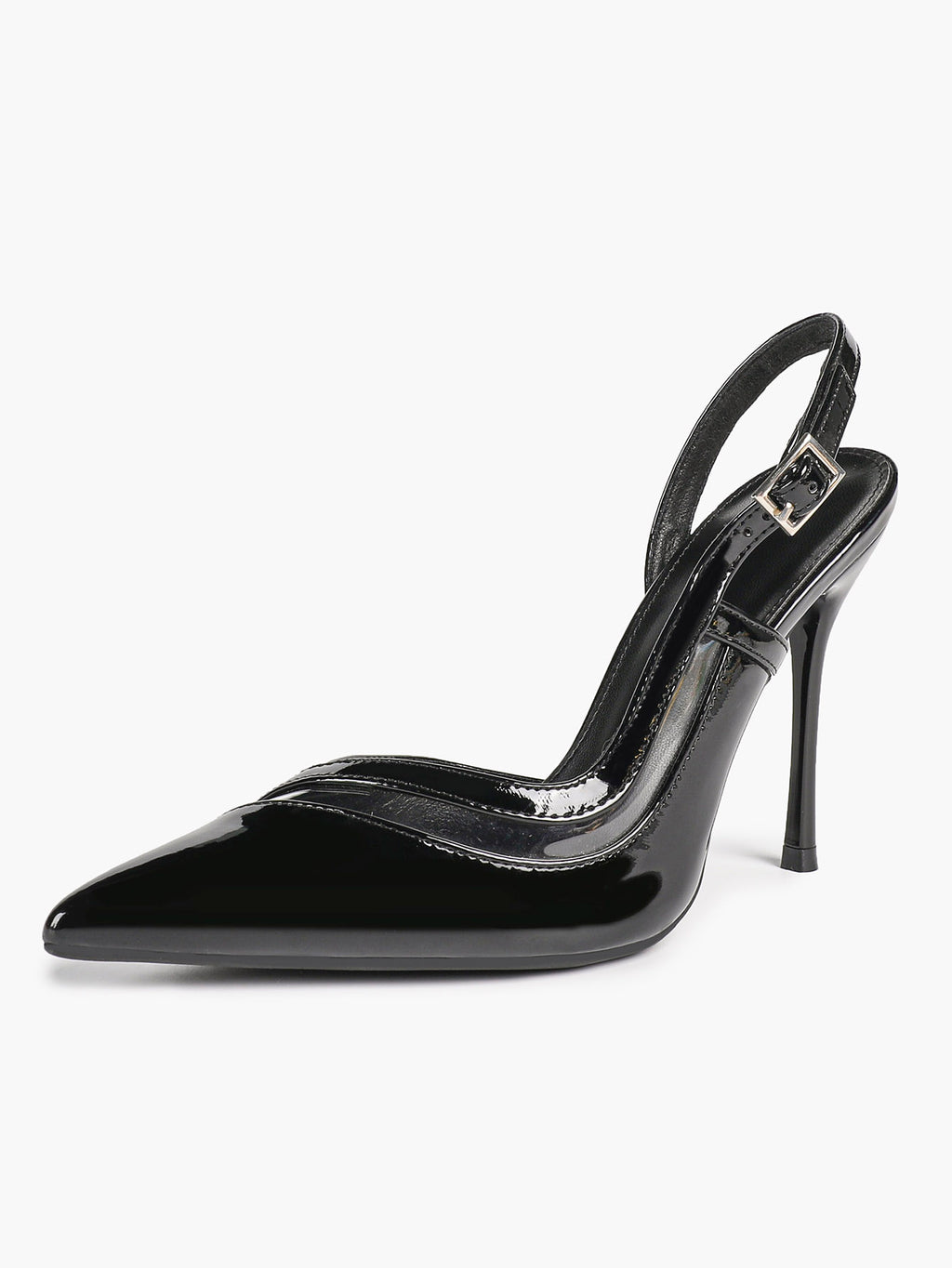 Pointed Toe PVC Cutout Slingback Heels Modern Stilettos Bridal Office Pumps