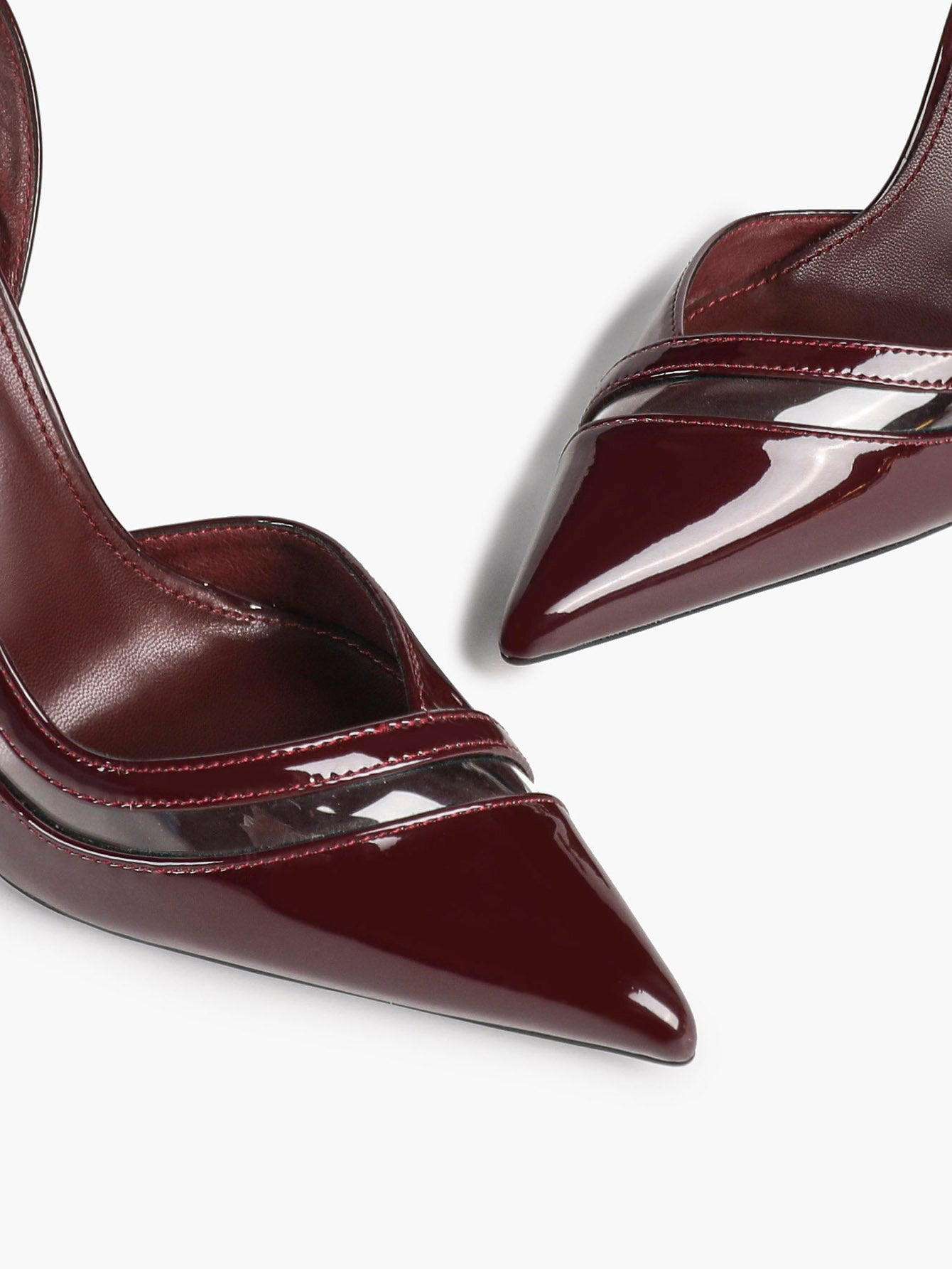 Pointed Toe PVC Cutout Slingback Heels Modern Stilettos Bridal Office Pumps