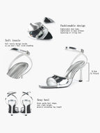 Open Toe Ankle Strap High Heel Sandals Stiletto Heel Sandals Summer Party Date Night