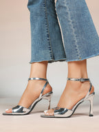 Open Toe Ankle Strap High Heel Sandals Stiletto Heel Sandals Summer Party Date Night