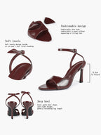 Open Toe Ankle Strap High Heel Sandals Stiletto Heel Sandals Summer Party Date Night