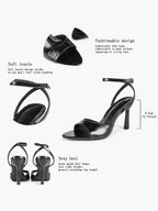 Open Toe Ankle Strap High Heel Sandals Stiletto Heel Sandals Summer Party Date Night