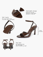 Open Toe Ankle Strap High Heel Sandals Stiletto Heel Sandals Summer Party Date Night