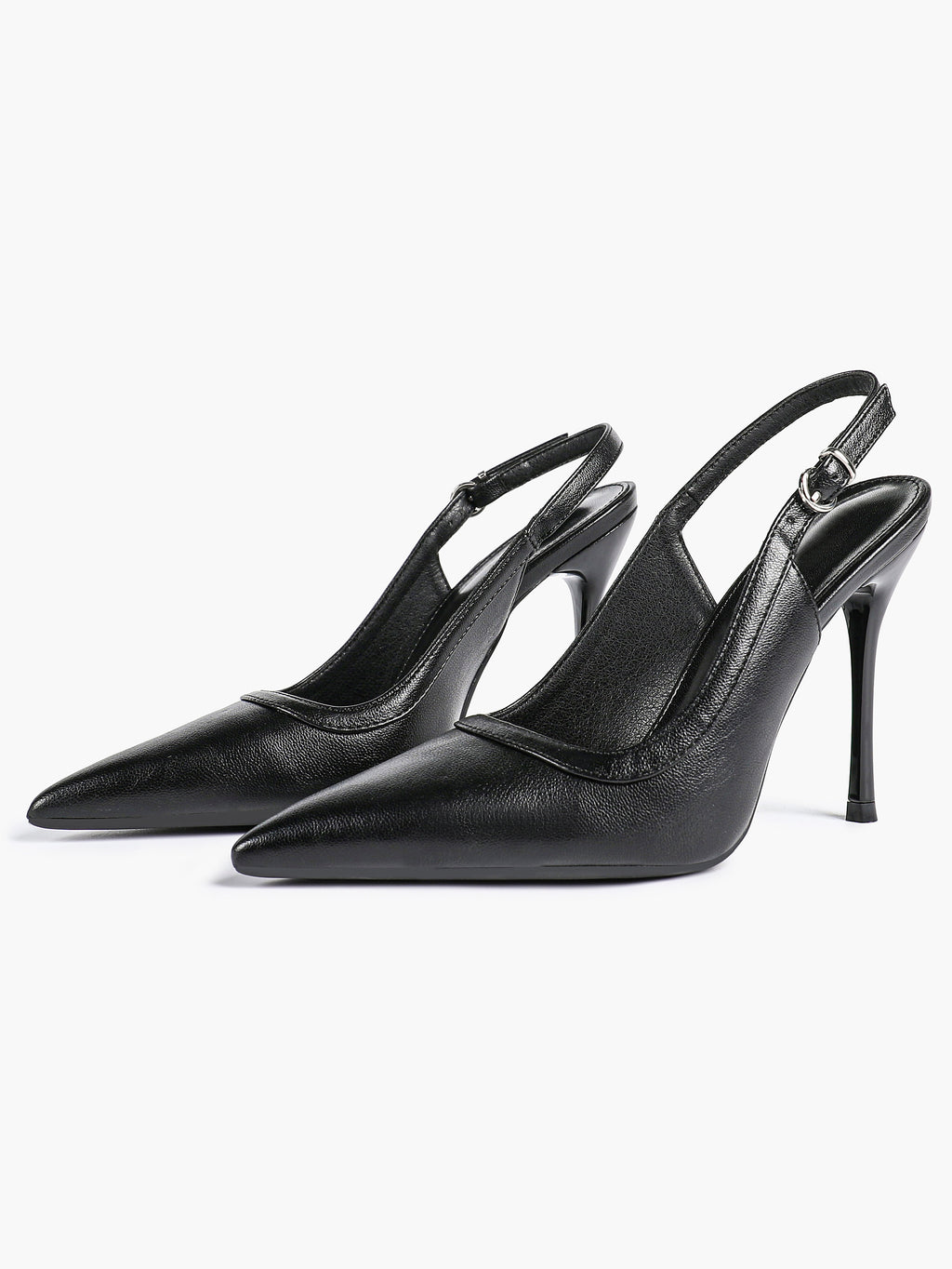 Glossy Patent Slingback Heels | Pointed Toe Formal Heels