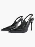 Glossy Patent Slingback Heels | Pointed Toe Formal Heels
