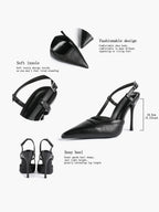 Pointed Toe Slingback Stiletto Heels | Elegant Dress Pumps