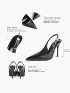 Women's Slingback Pointed Toe Heels-Timeless Elegant Pump