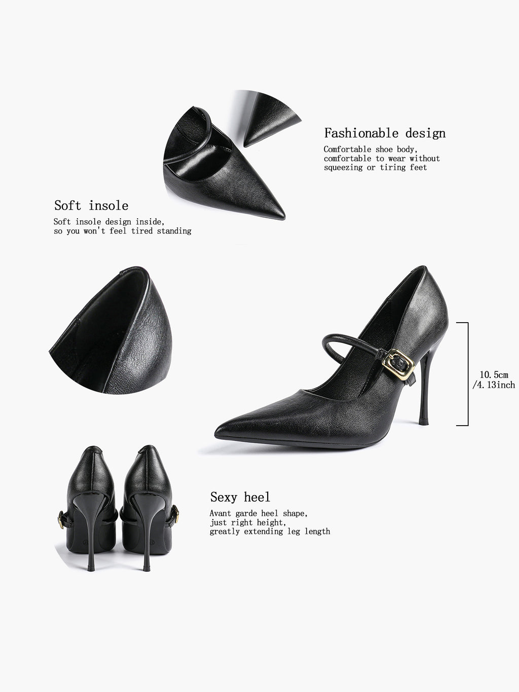 Pointed Toe Mary Jane Pumps Heels - Weddings Formal Event Heels