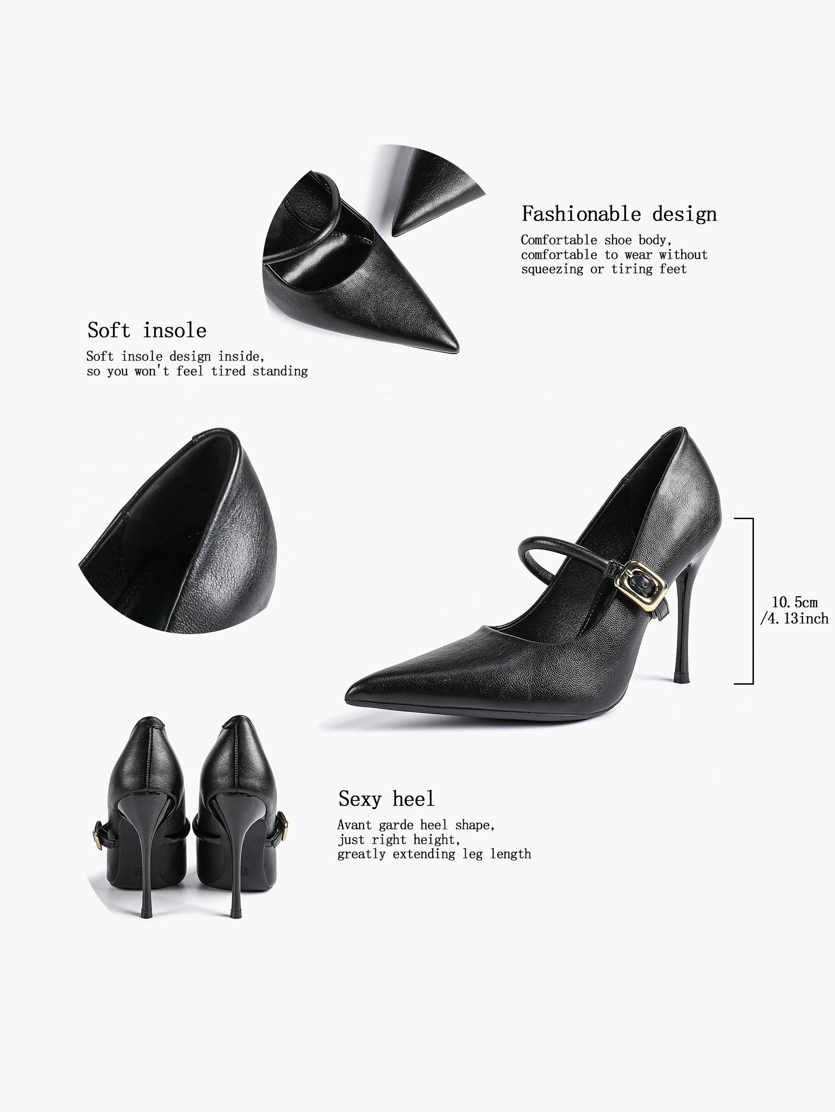 Pointed Toe Mary Jane Pumps Heels - Weddings Formal Event Heels
