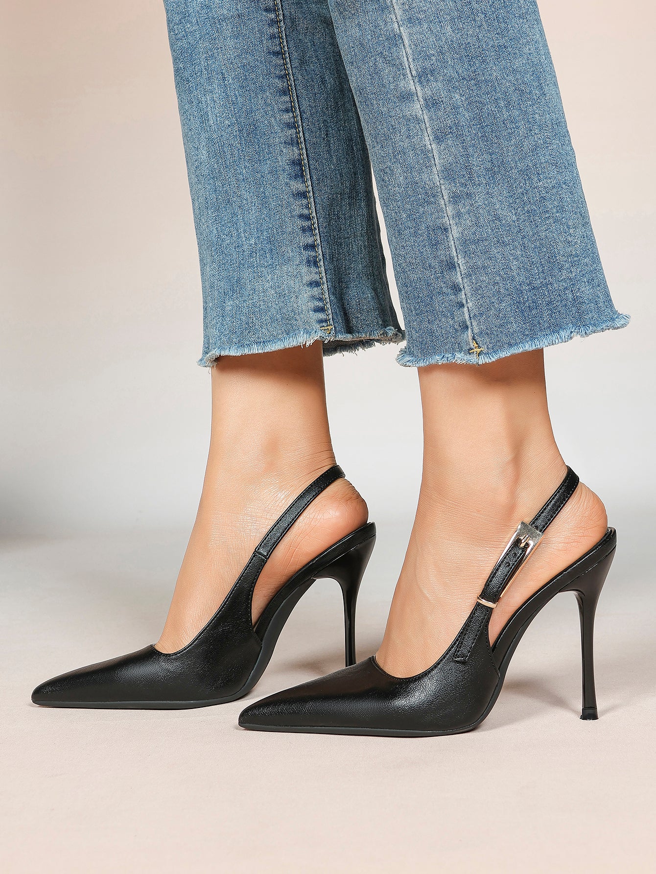 Women's Slingback Pointed Toe Heels-Timeless Elegant Pump