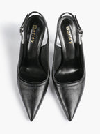 Glossy Patent Slingback Heels | Pointed Toe Formal Heels