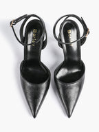 Classic Pointed Toe Ankle Strap Stilettos - Formal Event Heels