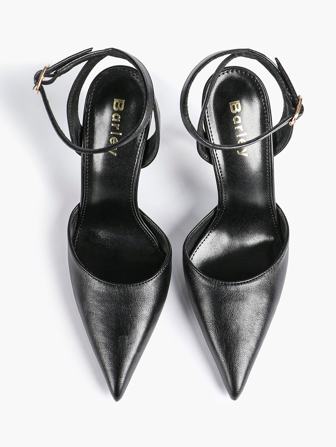 Classic Pointed Toe Ankle Strap Stilettos - Formal Event Heels