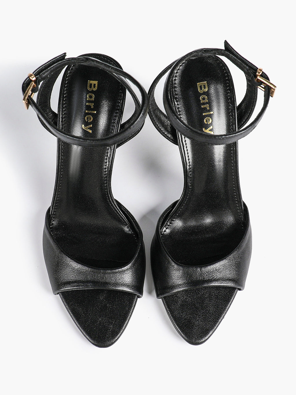 White Ankle Strap Open Toe Block Heeled Sandals - Wedding Party Office