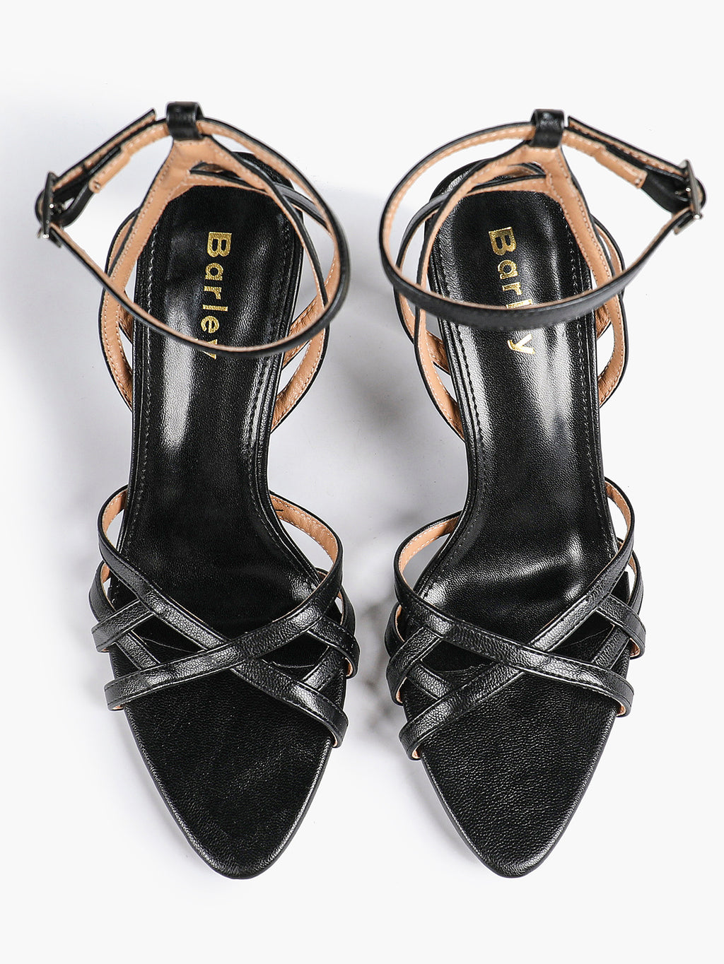 Crisscross Strappy Ankle Strap Metallic Silver Stiletto Sandals Party Date Night