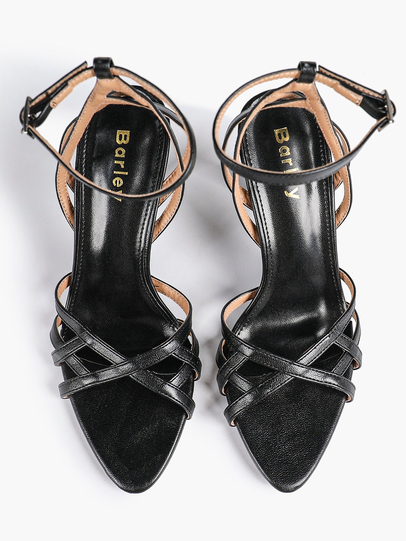 Crisscross Strappy Ankle Strap Metallic Silver Stiletto Sandals Party Date Night