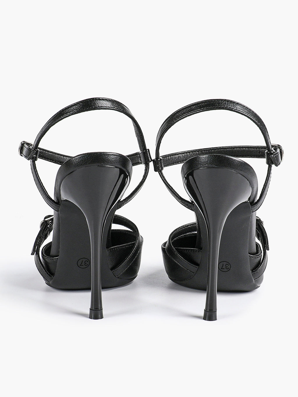 Double Strap Slingback Pointed Toe Stiletto Heels - Mary Jane Style Pumps