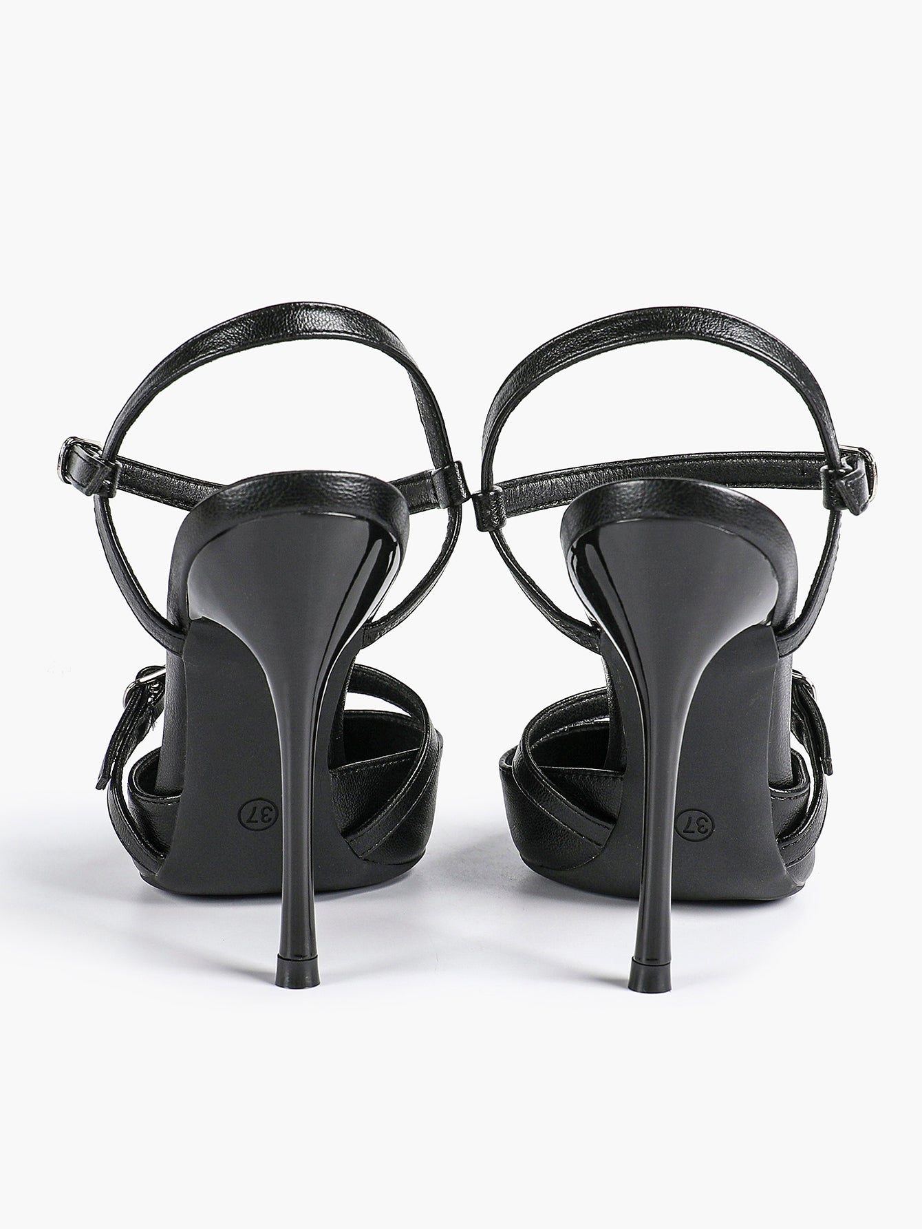 Double Strap Slingback Pointed Toe Stiletto Heels - Mary Jane Style Pumps