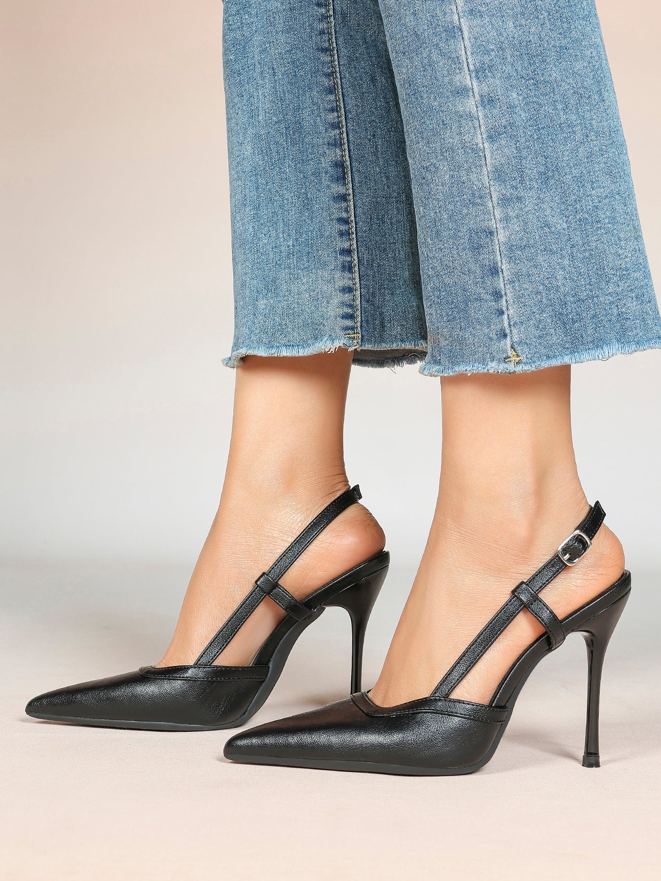 Pointed Toe Slingback Stiletto Heels | Elegant Dress Pumps