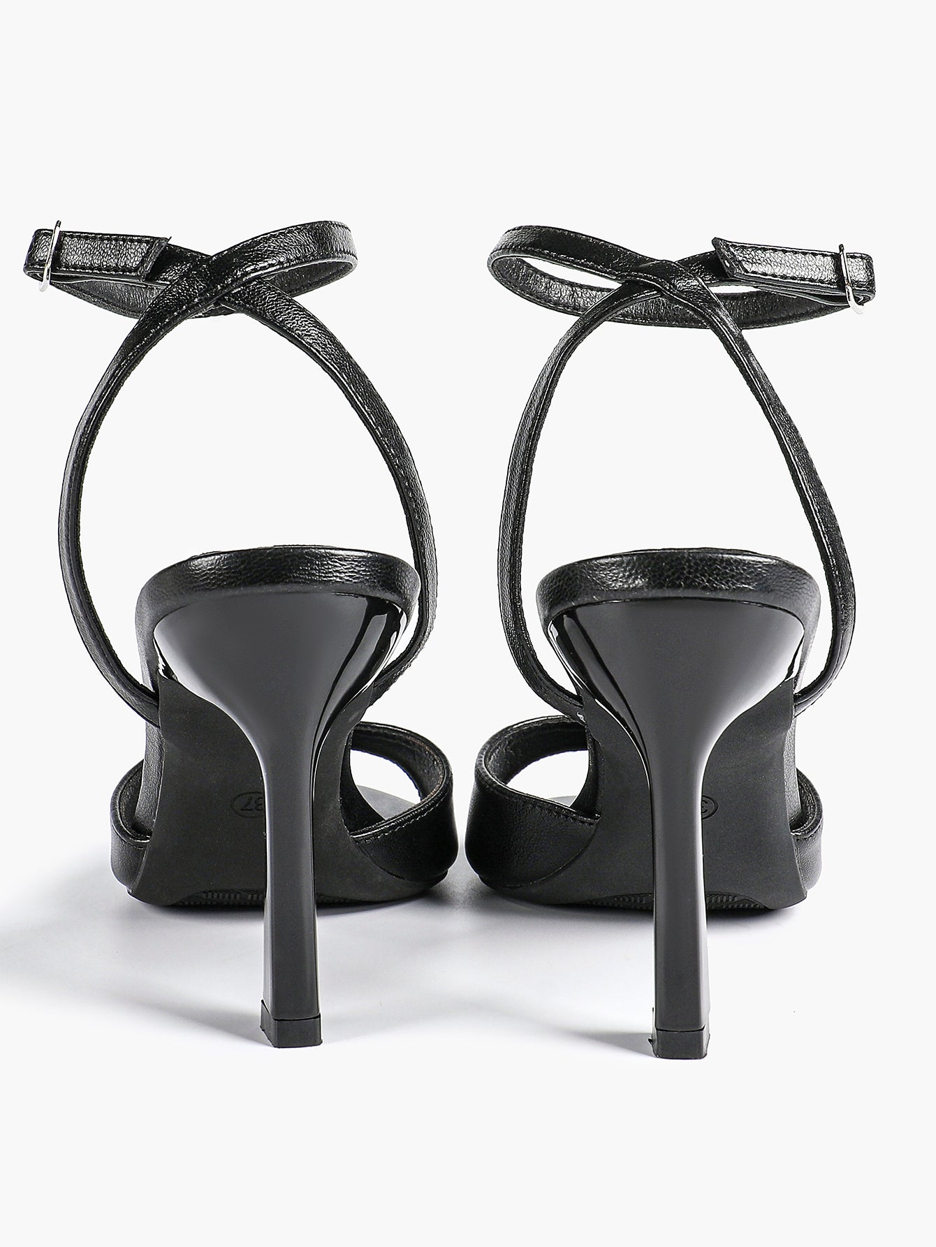 Open Toe Single Band Ankle Strap Heels Adjustable Sandals for Summer Date