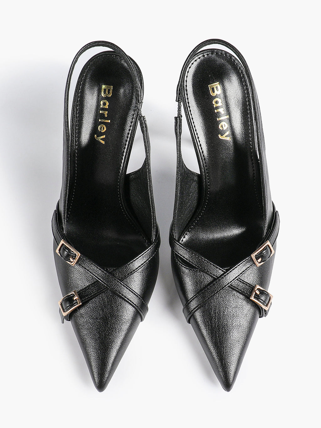 Women's Buckle Accent Pointed Toe Pumps Heels - Party Date Night Heels