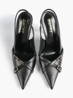 Women's Buckle Accent Pointed Toe Pumps Heels - Party Date Night Heels
